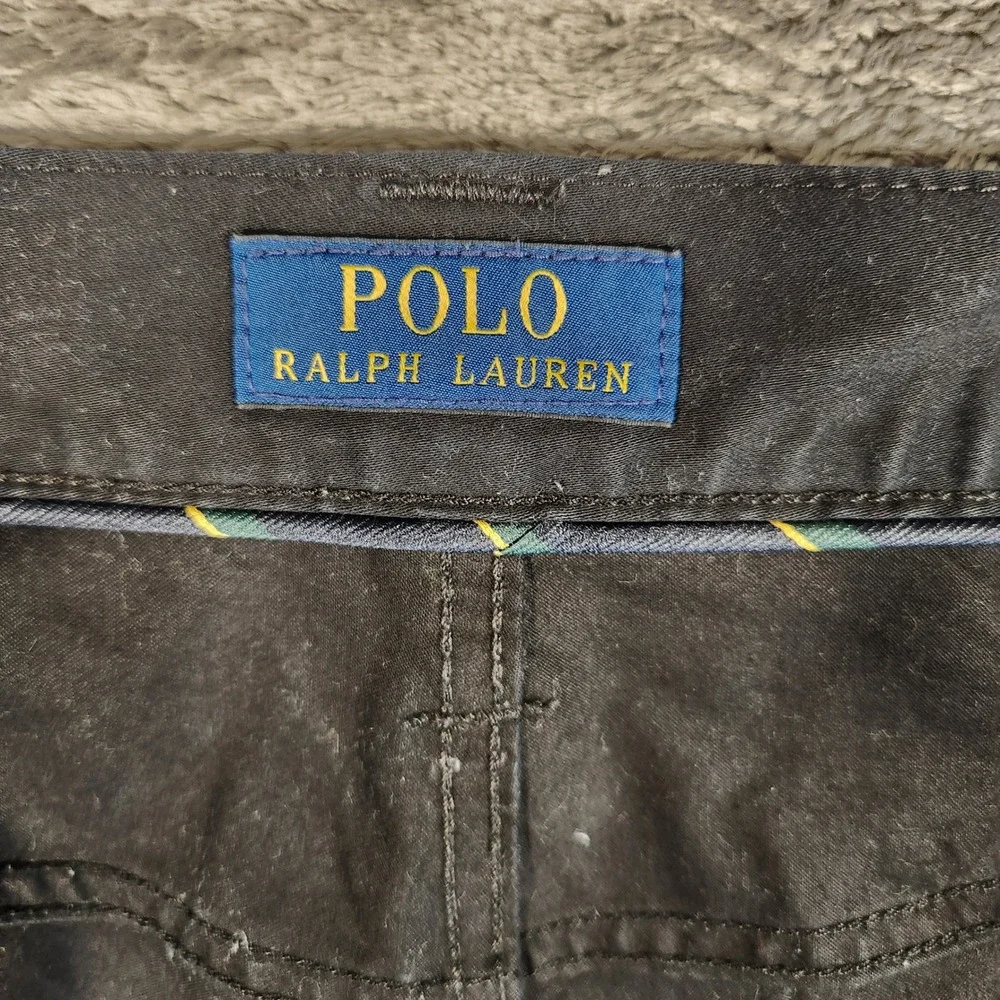 Polo Ralph Lauren Pants Mens 46x30 Black Straight Leg Cotton Stretch